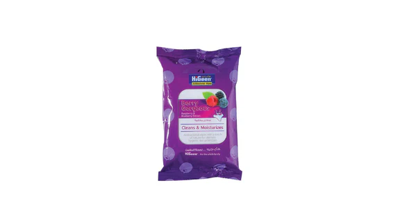 HiGeen Antibacterial Wipes Berry Gorgeous 6 Mini Pack