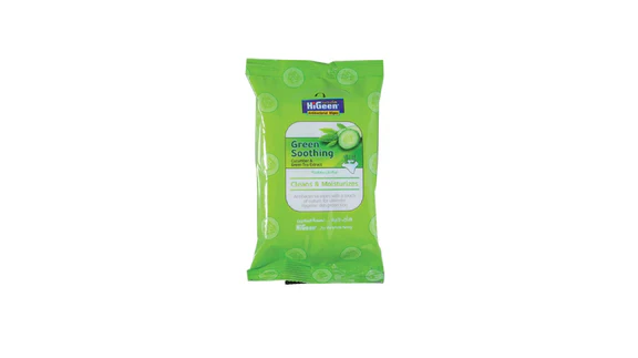 HiGeen Antibacterial Wipes Green Soothing 15 Sheets